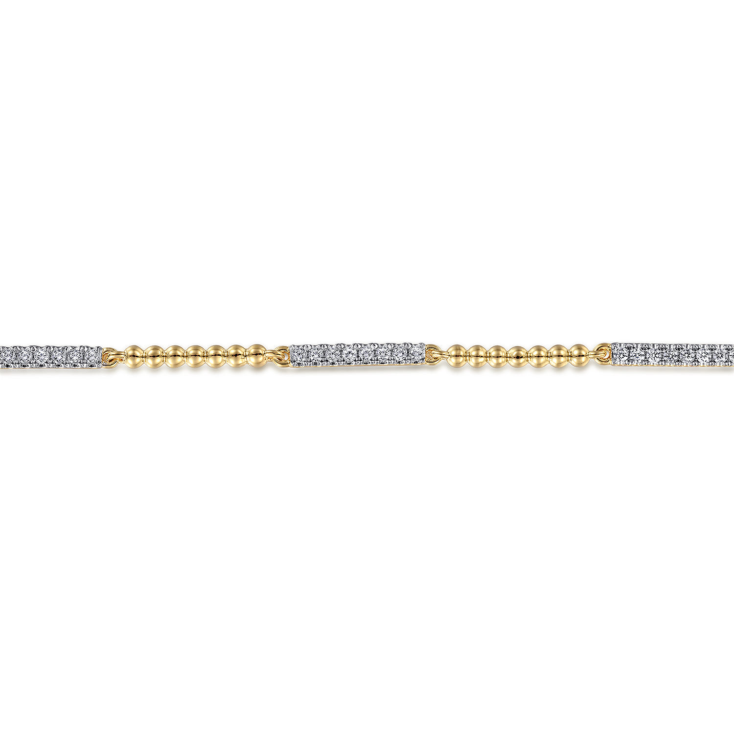 14K Yellow Gold Diamond Tennis Bracelet-Bujukan