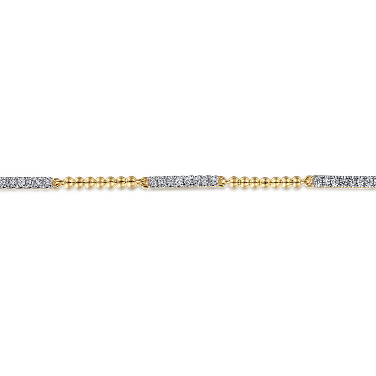 14K Yellow Gold Diamond Tennis Bracelet-Bujukan - 0.5 ct - Shot 2