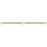 14K Yellow Gold Diamond Tennis Bracelet with Cross Stations - 1.35 ct