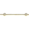 14K Yellow Gold Diamond Tennis Bracelet with Round Cluster Stations - 1.3 ct