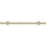 14K Yellow Gold Diamond Tennis Bracelet with Round Cluster Stations - 1.25 ct