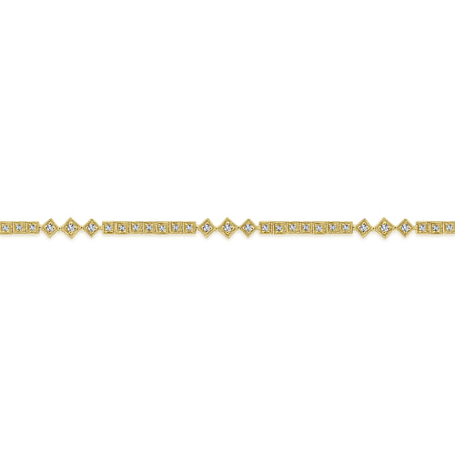 14K Yellow Gold Diamond Tennis Bracelet - 0.5 ct - Shot 2