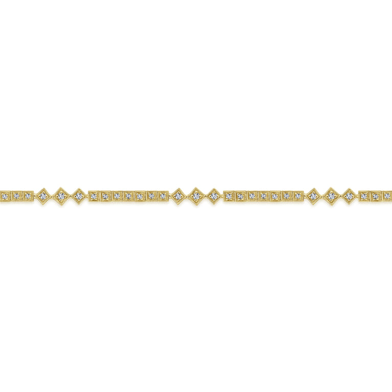14K Yellow Gold Diamond Tennis Bracelet - 0.5 ct - Shot 2
