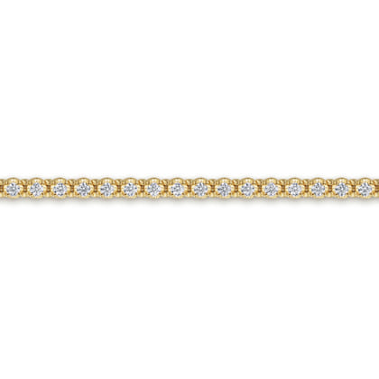 14K Yellow Gold Diamond Tennis Bracelet