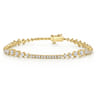 14K Yellow Gold Diamond Tennis Bracelet - 2.01 ct