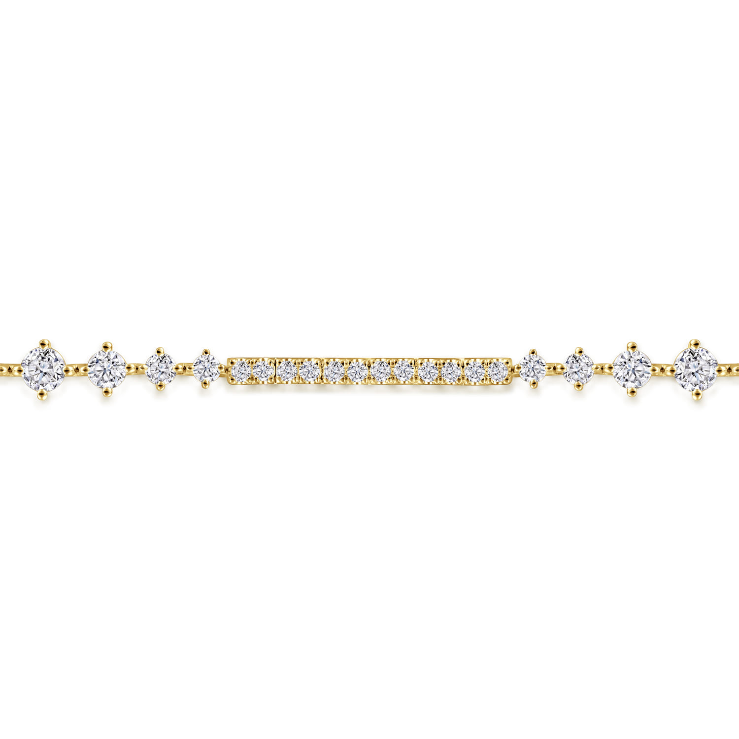 14K Yellow Gold Diamond Tennis Bracelet - 2.01 ct - Shot 2