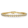 14K Yellow Gold Diamond Tennis Bracelet - 1.05 ct