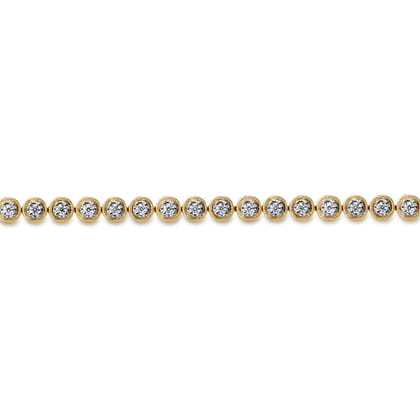 14K Yellow Gold Diamond Tennis Bracelet