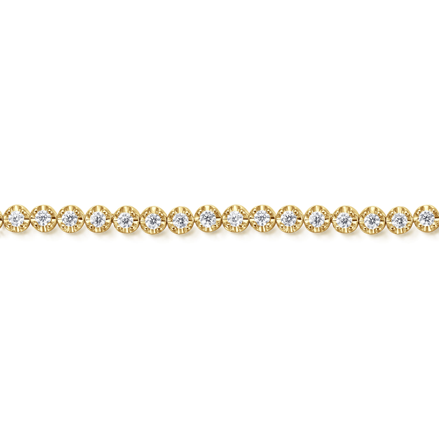 14K Yellow Gold Diamond Tennis Bracelet - 1.15 ct - Shot 2