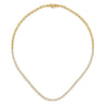 14K Yellow Gold Diamond Tennis Necklace - 2.38 ct