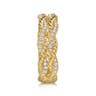 14K Yellow Gold Diamond Twisted Ladies Ring - 0.3 ct