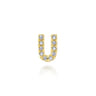 14K Yellow Gold Diamond U Initial Locket Charm - 0.05 ct