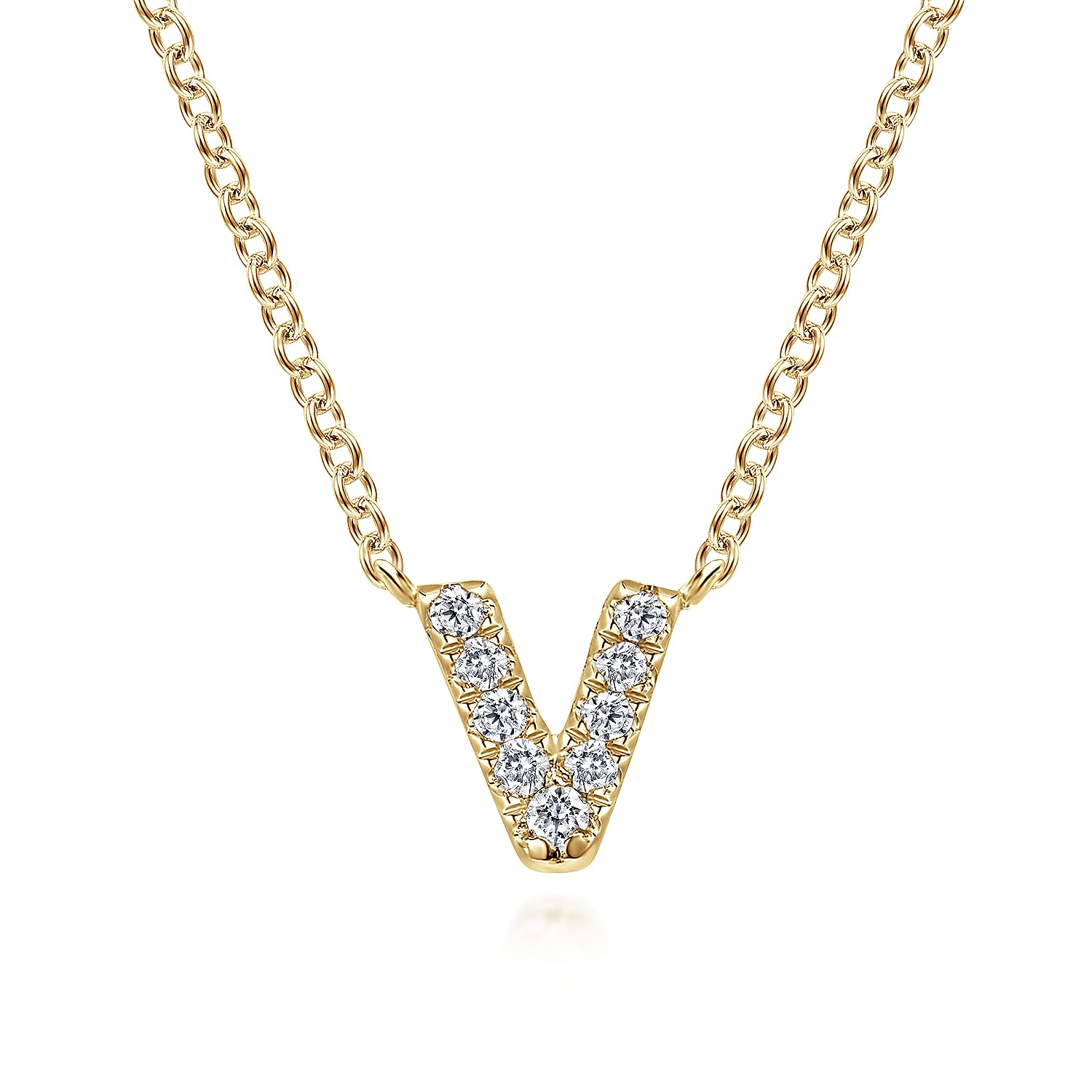 Initial V 14k shops solid gold pendant