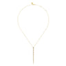14K Yellow Gold Diamond Vertical Bar Necklace　 - 1.05 ct