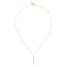 14K Yellow Gold Diamond Vertical Bar Y Pendant Necklace - 0.28 ct