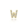 14K Yellow Gold Diamond W Initial Locket Charm - 0.07 ct