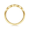 14K Yellow Gold Diamond Wedding Band - 0.04 ct