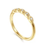 14K Yellow Gold Diamond Wedding Band - 0.04 ct