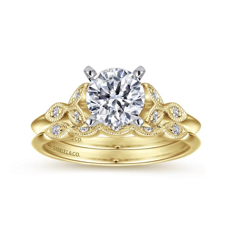14K Yellow Gold Diamond Wedding Band - 0.04 ct - Shot 4