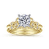 14K Yellow Gold Diamond Wedding Band - 0.04 ct