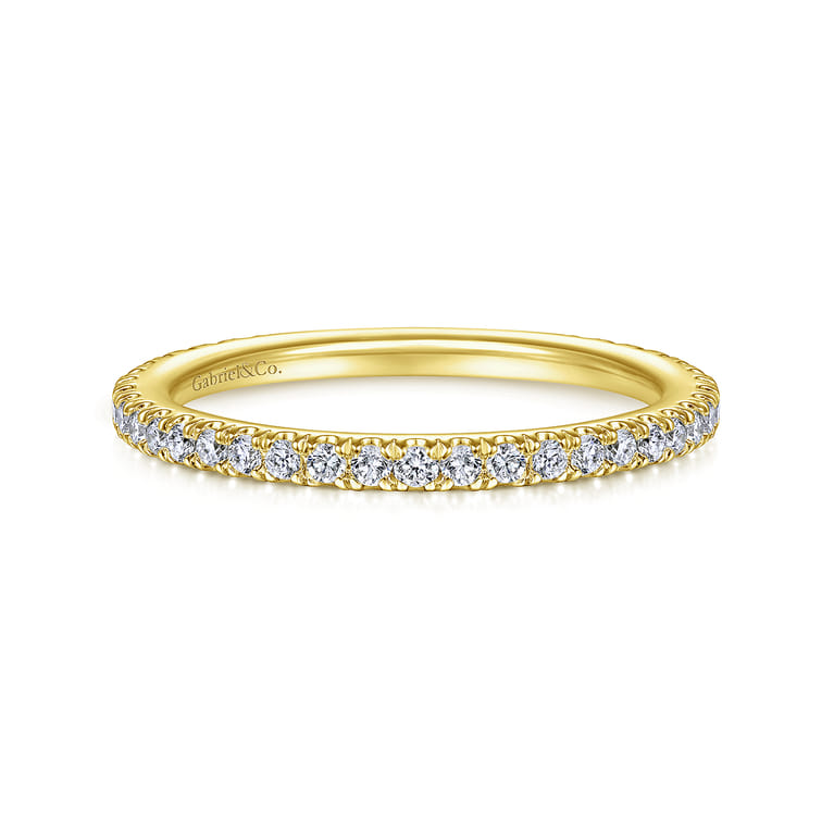 14K Yellow Gold Diamond Wedding Band - 0.33 ct - Shot 1
