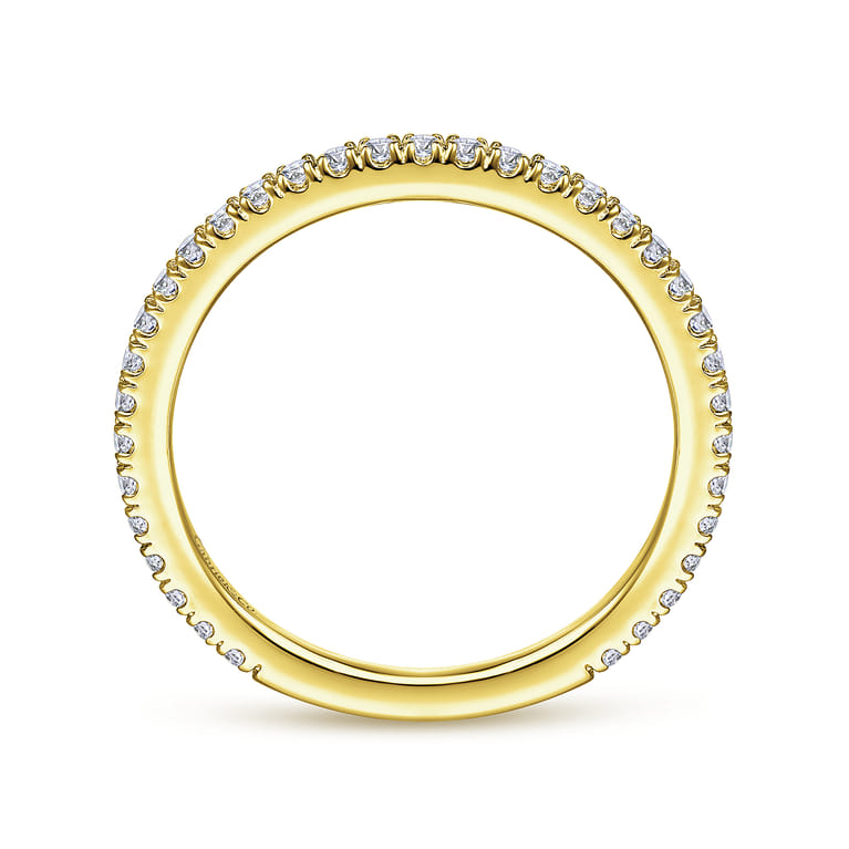 14K Yellow Gold Diamond Wedding Band - 0.33 ct - Shot 2