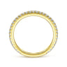 14K Yellow Gold Diamond Wedding Band - 0.33 ct