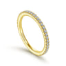 14K Yellow Gold Diamond Wedding Band - 0.33 ct