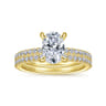 14K Yellow Gold Diamond Wedding Band - 0.33 ct