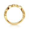14K Yellow Gold Diamond Wedding Band - 0.08 ct