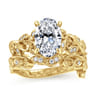 14K Yellow Gold Diamond Wedding Band - 0.08 ct
