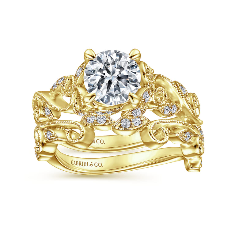 14K Yellow Gold Diamond Wedding Band - 0.08 ct - Shot 4