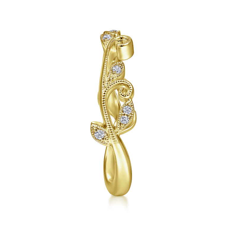 14K Yellow Gold Diamond Wedding Band - 0.08 ct - Shot 5