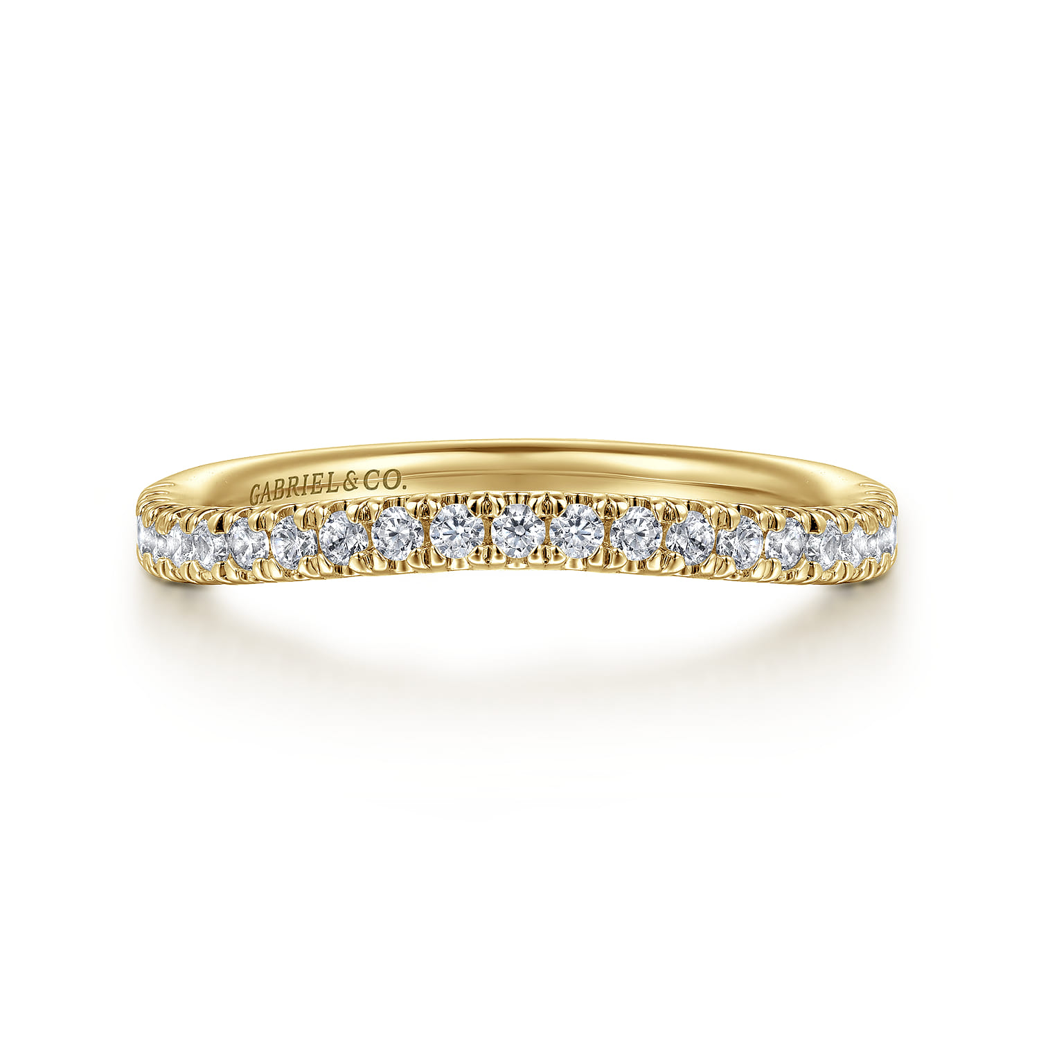 14K Yellow Gold Diamond Wedding Band - 0.3 ct - Shot 1