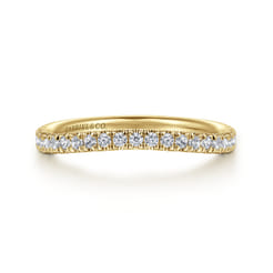 14K Yellow Gold Diamond Wedding Band