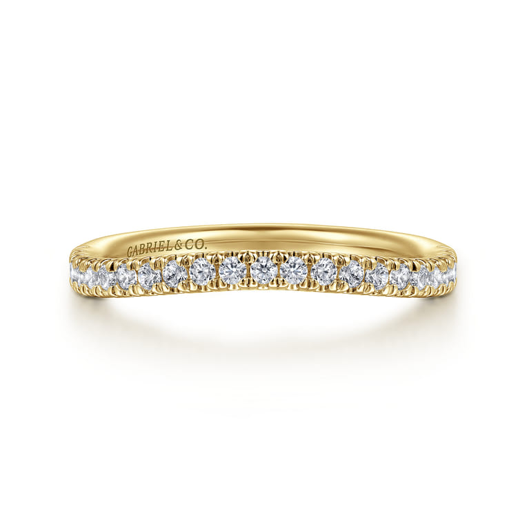 14K Yellow Gold Diamond Wedding Band - 0.3 ct - Shot 1