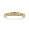 14K Yellow Gold Diamond Wedding Band - 0.3 ct
