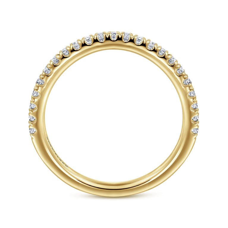 14K Yellow Gold Diamond Wedding Band - 0.3 ct - Shot 2