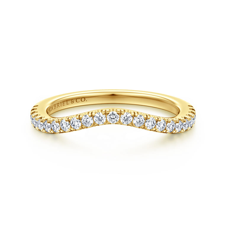 14K Yellow Gold Diamond Wedding Band - 0.3 ct - Shot 1