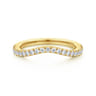 14K Yellow Gold Diamond Wedding Band - 0.3 ct