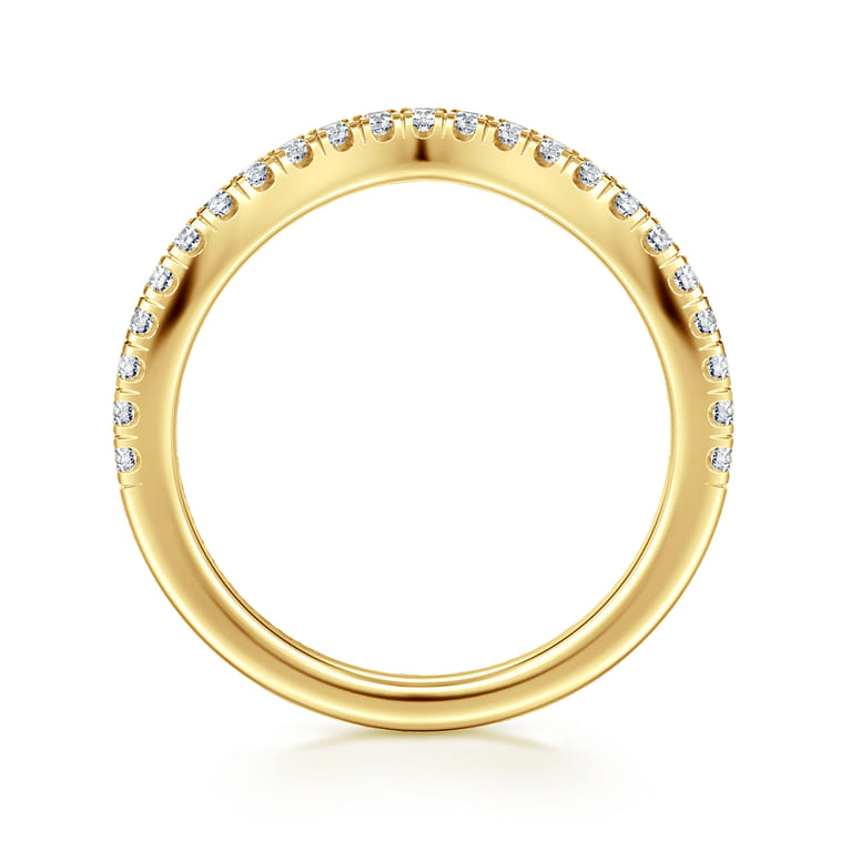 14K Yellow Gold Diamond Wedding Band - 0.3 ct - Shot 2