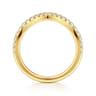 14K Yellow Gold Diamond Wedding Band - 0.3 ct