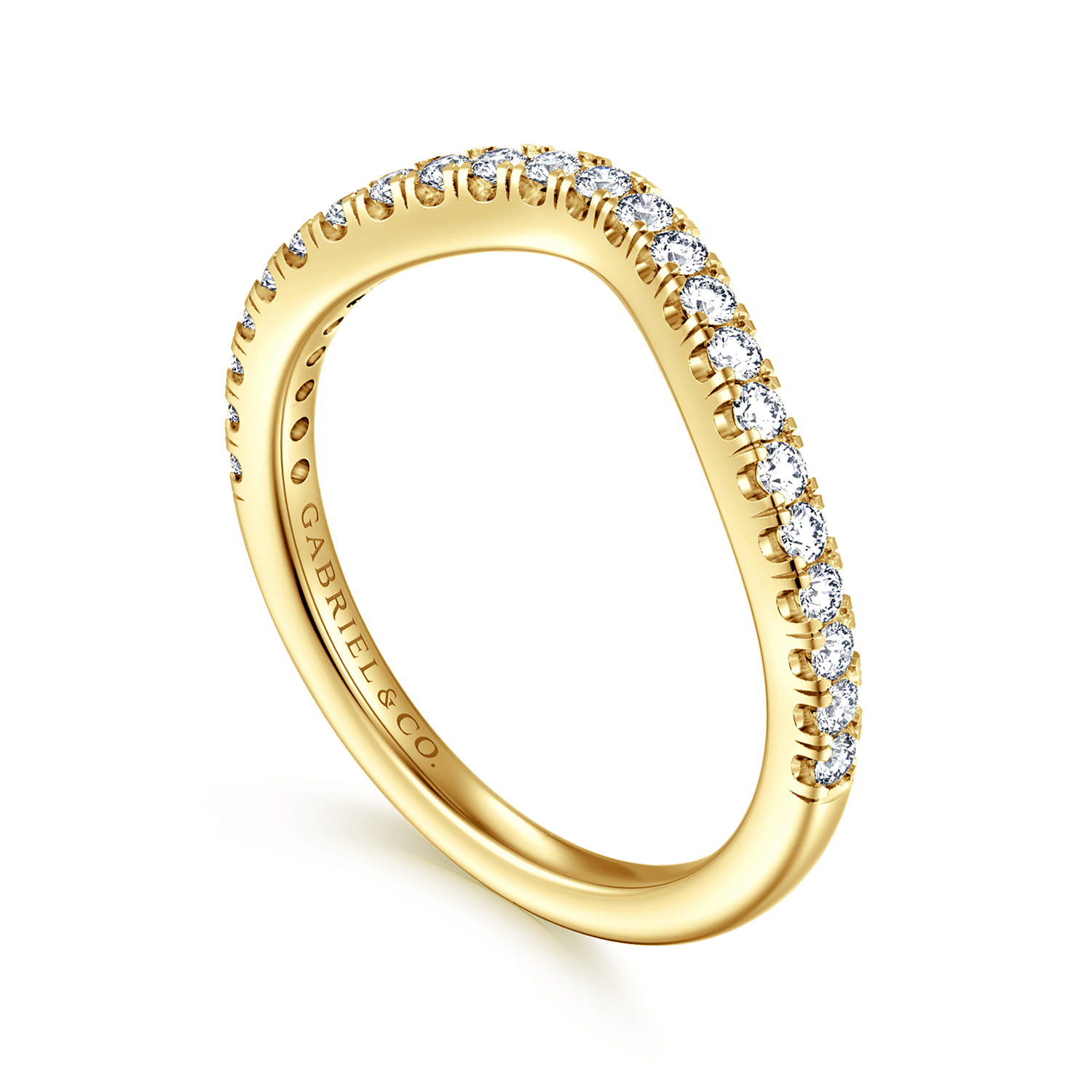 14K Yellow Gold Diamond Wedding Band - 0.3 ct - Shot 3