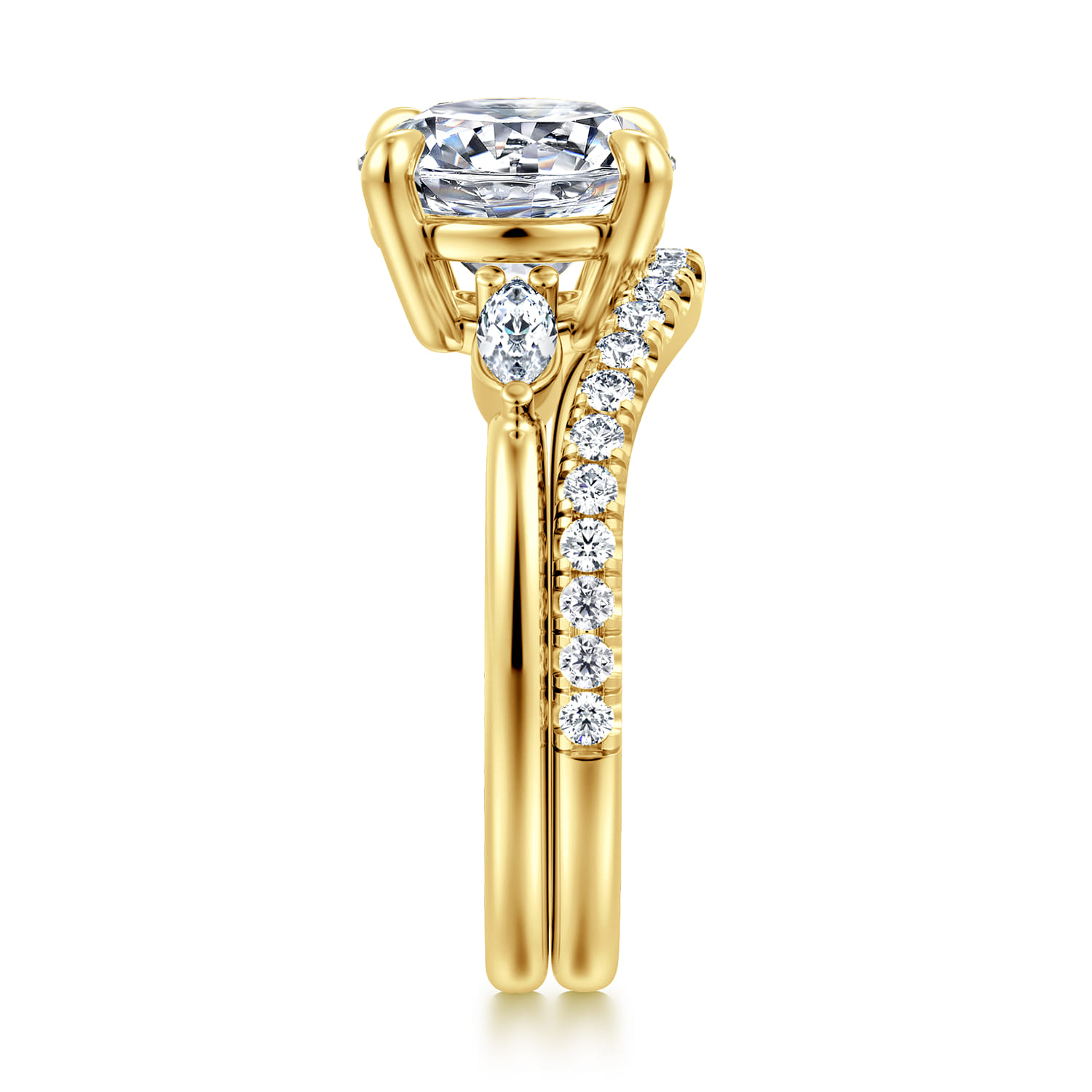 14K Yellow Gold Diamond Wedding Band - 0.3 ct - Shot 4