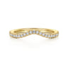 14K Yellow Gold Diamond Wedding Band - 0.19 ct