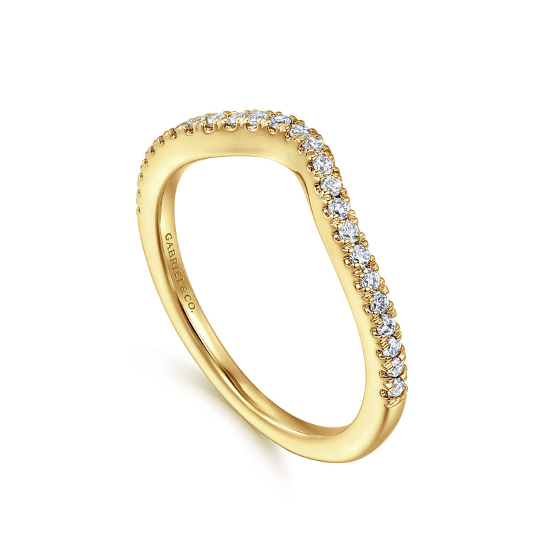 14K Yellow Gold Diamond Wedding Band - 0.19 ct - Shot 3