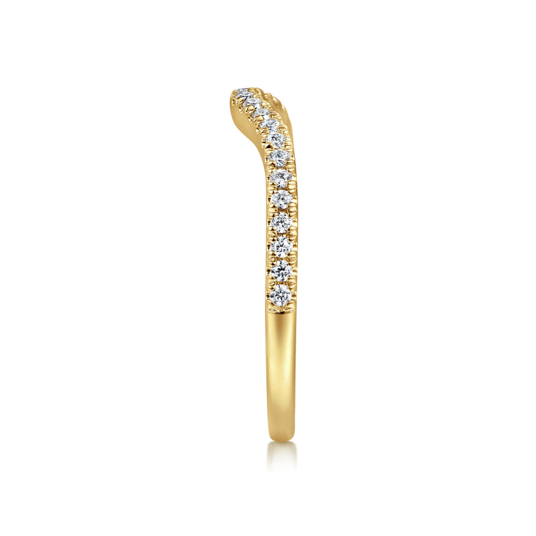 14K Yellow Gold Diamond Wedding Band - 0.19 ct - Shot 4
