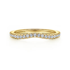 14K Yellow Gold Diamond Wedding Band