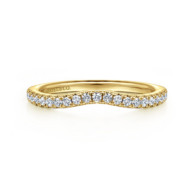 14K Yellow Gold Diamond Wedding Band - 0.24 ct - Shot 1