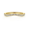 14K Yellow Gold Diamond Wedding Band - 0.24 ct